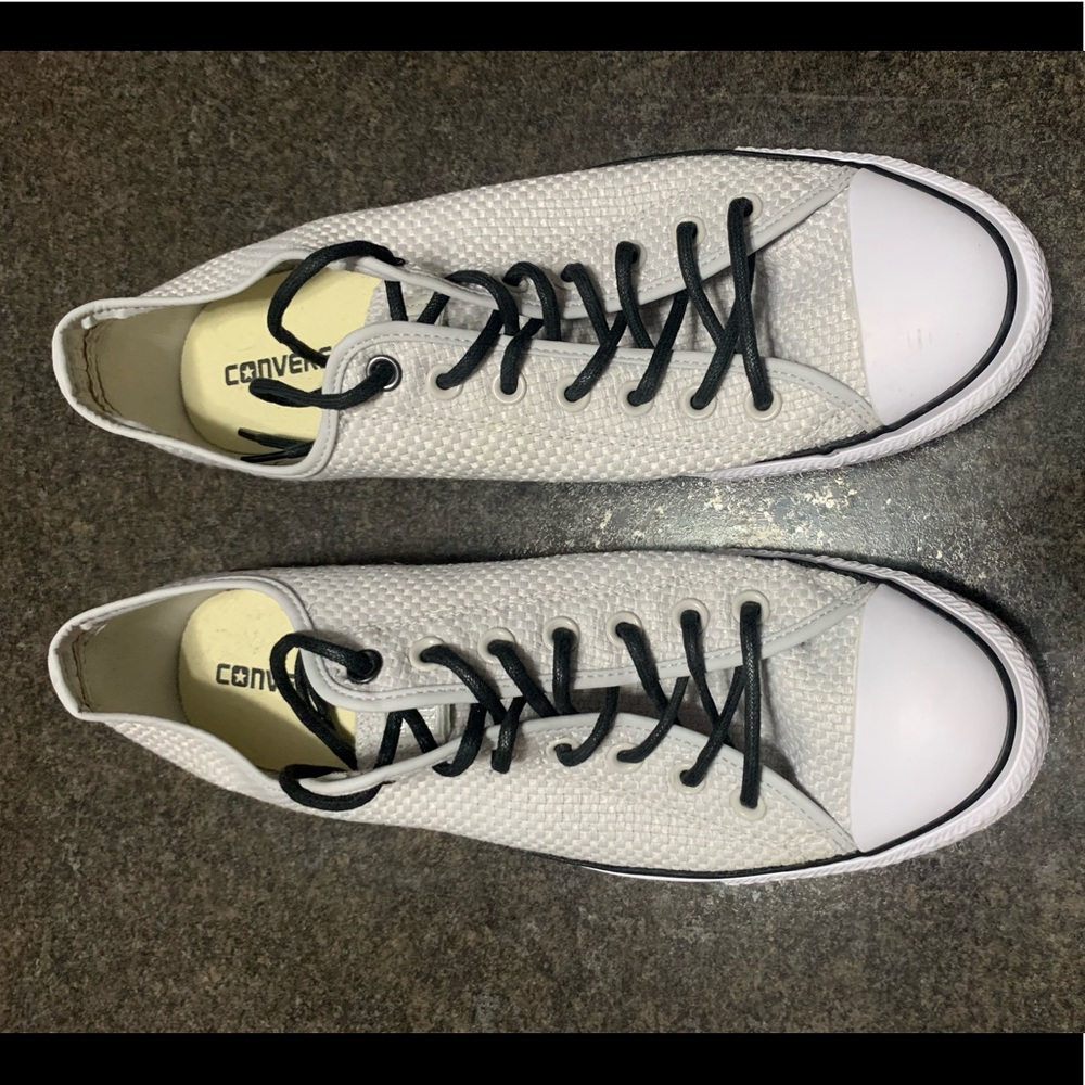 Converse Bone White Woven Weave Mesh Light